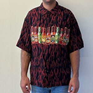 Big Dogs vintage hot sauce button up shirt